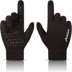 Achiou Winter Gloves, Glove for Men Women, Upgraded Touch Screen Texting Warm Running with Thermal Soft Knit Lining