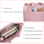 Tote Bag for Women Puffer Work Tote Handbag Large Quilted Nurse Bag with Zipper for Travel