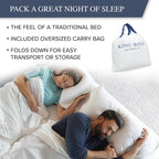 King Koil Luxury Twin Air Mattress with Built-in High Speed Pump for Camping, Home & Guests - Twin Size Double High Airbed Luxury Inflatable Blow Up Mattress Waterproof (1-Year Manufacturer Warranty)