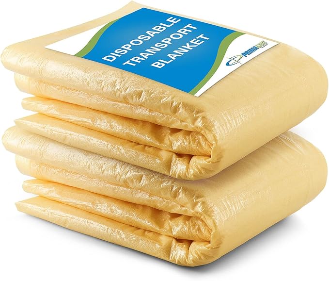 Primacare CB-6821 Emergency Disposable Transport Blanket, Lightweight and Warerproof, Space Blanket for Outdoors, Camping, First Aid, Hiking, Survival, 60” x 90”, Yellow