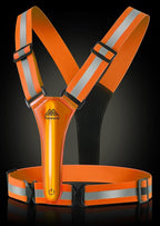 LED Reflective Vest Safety Gear, Light Up Vest for Night Walking Cycling, High Visibility Running Vest with Reflective Strips