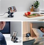 4 in 1 Magnetic Wireless Charging Station,15W Fast Charging with Adjustable Night Light for MagSafe Charger Stand,3 in 1 Wireless Charger for iPhone 17/16/15/14/13 Pro Max,Apple Watch & AirPods