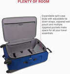 SWISSGEAR Sion Softside Expandable Spinner Luggage Durable Lightweight Travel Suitcase, Blue, 3-Piece Set (21/25/29)