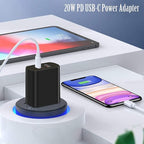 4 Pack USB C Charger Block,20W USB-C & USB-A Port Charger，for i Phone 17/16/15/14/13/12/11/X/8, i Pad and More