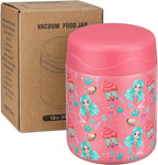 12oz Soup Thermo for Hot Food Kids Insulated Food Jar Wide Mouth Lunch Container Leak Proof Stainless Steel Vacuum Bento Box for School Office Travel Outdoors Pink-Mermaid