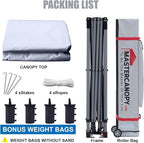 MASTERCANOPY Heavy Duty Pop-up Canopy Tent with Sidewalls (8x8,White)