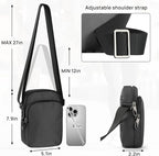 VADOO Sling Bag for Men Women, Anti Theft Crossbody Shoulder Bag with Zipper Lock, RFID Blocking & Waterproof for Travel