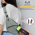 Travel Sling Bag with RFID Pocket, Anti Theft Crossbody Bag for Women Men Casual Chest Outdoor Shoulder Hiking Bag