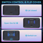 108W 4 Ports 12V RV USB Switch Outlet, 2 * 36W PD3.0 Type-C + 2 * 18W QC3.0 Quick Charge Panel Wall Mount Car Charger Socket Waterproof Multi-Port Adapter for Marine Truck Boat ATV Bus