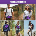 Fanny Pack Waist Bag with Water Bottle Holder for Men Women Running Hiking Travel Dog Walking Workout Cycling Outdoor (Purple)