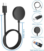 USB C Charger for Samsung Galaxy Watch 7/6/6 Classic/5/5 Pro/4/4 Classic/3/Active 2, (2 Pack) Upgrade Nylon Galaxy Watch Charger Cable