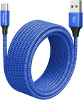 etguuds USB C Cable [20ft/6m], 1-Pack, Long USB-A 2.0 to USB-C Cable, Fast Charging Type C Charger Cord Nylon Braided for Samsung Galaxy Note, LG, Moto, Pixel, Switch, and Other USB C Devices