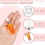 100 Pcs Mini Glass Oil Dropper Bottle Bulk, Clear Essential Small Empty Bottles Sample Containers Perfume Liquid Vials with Cap for Traveling (5 ml,Rose Gold)