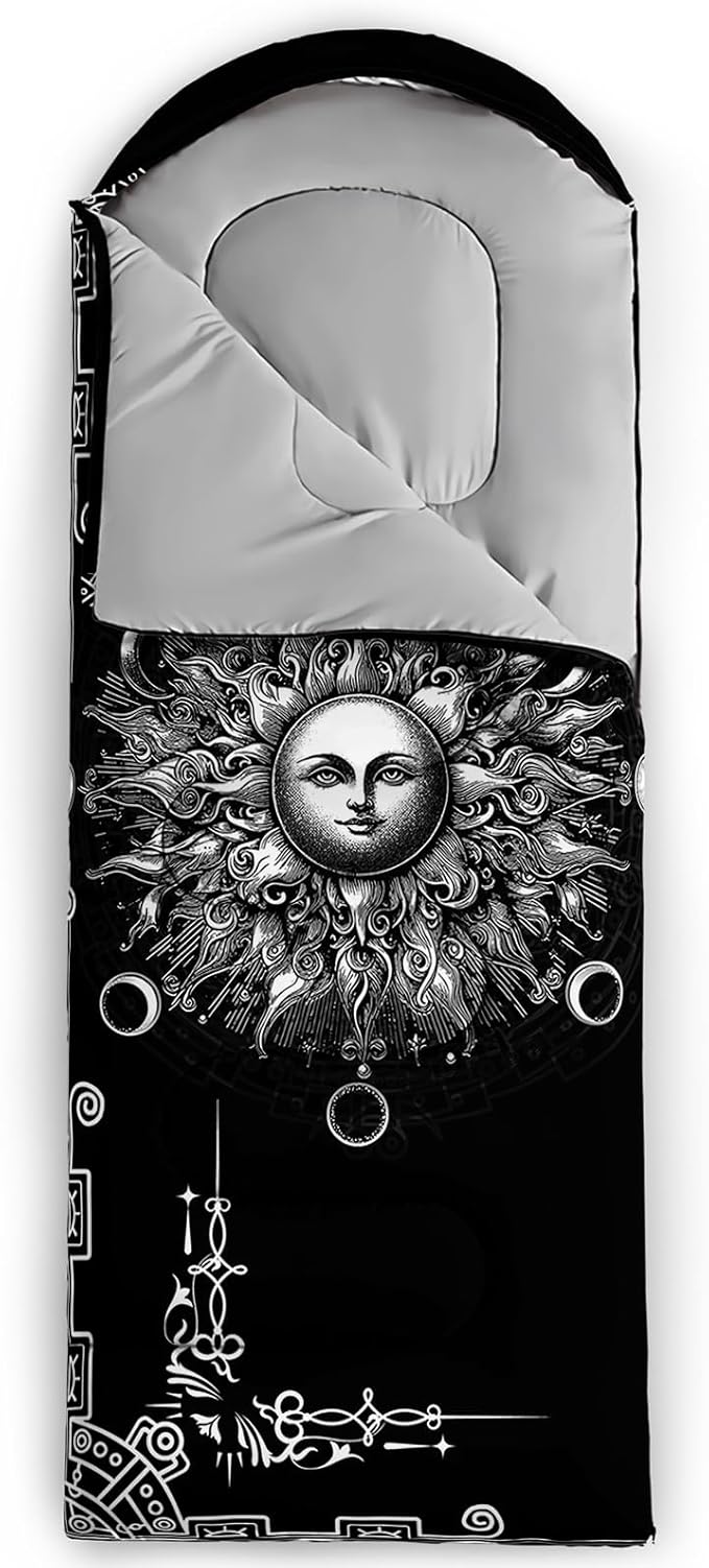 AILONEN Pink Lovely Rabbit Sleeping Bag for Girls Kids Adults,Warm and Cool Weather,Lightweight,Waterproof Backpacking,Cartoon Flowers Printed Bunny Sleeping Bag for Camping