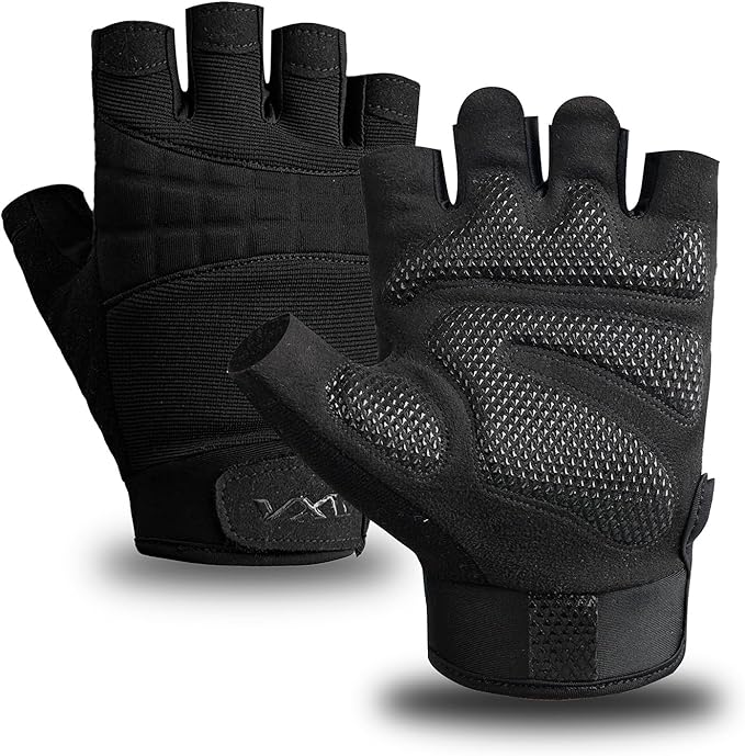 VWX Workout Gloves for Men and Women, Anti-Slip Gel Palm for Gym, Weight Lifting, Cycling, Weightlifting, Exercise, Climbing with Breathable and Sweat-Wicking Fabric