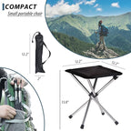 Camping Stool,Small Folding Chair,13.8" Lightweight Folding Stool Compact Backpacking Stool with Carry Bag