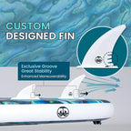 TRUISLAND Inflatable Paddle Board, Stand Up Paddle Board with Backpack, Non-Slip Thickened Deckpad, Waterproof Phone Case, Leash, Paddle, Hand Pump