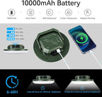 VAVOFO 2Pcs 10,000mAh 4000LM LED Camping Lantern Rechargeable, 3 Lighting Modes, Portable Tent Light with Magnet, IP65 Waterproof Hanging Light for Emergencies, Power Outages ,Hurricane（2Pcs）