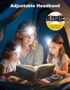 Rechargeable Headlamp, Ultra Bright LED Head Lamp 4+2 Modes, 45° Adjustable Headlight with Red Light, IPX4 Waterproof Lightweight Head Light Flashlight for Camping, Running, Hiking, Fishing