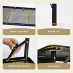 REDCAMP Portable Grill Table with Sink for Outside, Lightweight Aluminum Frame Folding Grill Stand Table with Adjustable Height for Camping Picnic Cooking BBQ, 36 x 20 x 31 in, Black