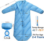 T40 Toddler Sleeping Bags Boys Girls | Ages 2-4 | Puffy Kids Sleeping Bag Camping Sleepovers |up to 46 in| Lightweight Compact Comfort for Indoor Outdoor Machine Washable