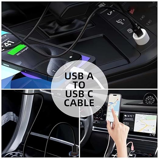 AHDFWI 3 Pack USB A to USB Type C Cable Fast Charging Cable for iPhone 16E 16 15 Pro Plus Pro Max for iPad Pro/Air 5th 4th Mini 6th Gen Charger Charging Cord, for MacBook Pro and More [10FT]