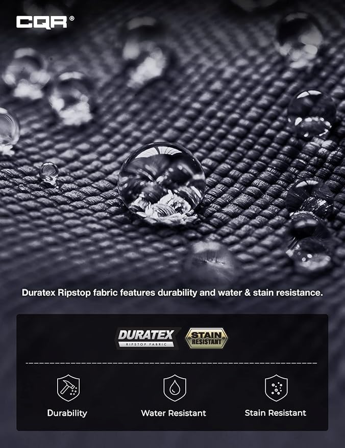 CQR Men's Tactical Pants, Water Resistant Ripstop Cargo Pants, Lightweight EDC Work Hiking Pants, Outdoor Apparel