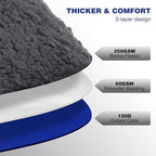 REDCAMP Large Outdoor Camping Blanket with Sherpa Lining, Waterproof and Windproof Cold Weather Blanket for Camping Stadium, Machine Washable 79"x 79" Blue