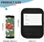 Qilmy Cute Ladybug Luggage Handle Wrap 4Pack Luggage Identifiers Tag Comfort Handle Grips Cover for Stroller Suitcase Bag Airplane Travel Accessories1728