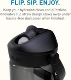 CamelBak Thrive Flip Straw Tritan Renew Water Bottle Charcoal, 20oz