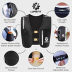 LUMEFIT Running Vest Phone Holder - Hydration Vest with Water Bottle- Reflective Vest for Men and Women- Running Hydration Vest Waterproof Phone Pouch
