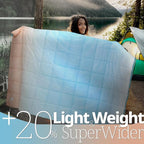 GEERTOP Lightweight Outdoor Camping Blankets for Adults, Compact Travel Blanket for Hiking Backpacking All Weather Sleeping Bag Quilt for Beach, Park, Stadium