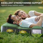 Elegear Air & Foam Self Inflating Sleeping Pad, Built-in Electric Pump 4" Ultra-Thick Memory Foam Camping Mattress with Pillow Double Camping Pad 4-Season R-value 9.5 Camp Mat for Car/Traveling - Full