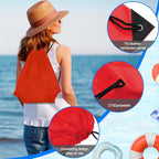 PLULON 6 Pcs Drawstring Bags Bulk Red Drawstring Backpack String Backpack Cinch Sack Sport Gym Backpack Bags for Yoga Traveling Outdoor Sports