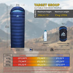 Down Sleeping Bag for Adults. 680FP Ultralight Portable, Backpacking Sleeping Bag for Hiking, Camping, Mountaineering, expeditions and Backpacking. with Compression Sack