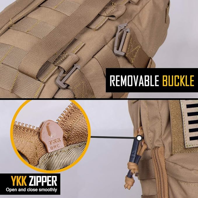 IDOGEAR Mini Tactical MOLLE Hydration Pack Water Reservoir Bag Outdoor Water Bladder Carrier Pack for Tactical Vest Backpack