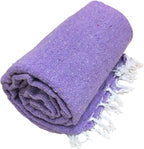 Open Road Goods Solid Color Mexican Yoga Blanket – Large Handwoven Throw for Yoga, Beach, Camping or Home – Soft and Durable Cotton Blend