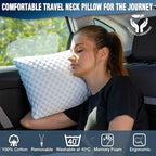 alkamto Cooling Shredded Memory Foam Pillow for Travel and Camping – Adjustable Gel for Personalized Support – Double-Sided Ice Silk & Soft Rayon – Lightweight, Compressible (White) (Travel)