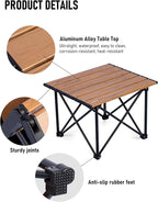 WildCall Ultralight Camping Table, Compact Aluminum Folding Beach Table with Carry Bag for Outdoor, Picnic BBQs, and Cooking