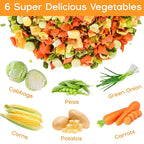 Dehydrated Dried Vegetables Ramen Toppings - 6.35oz Natural Mixed Vegetable Flakes, Noodle Soup, No Gluten& No Allergen, Freeze Dry Veggie for Cooking, Emergency Supply