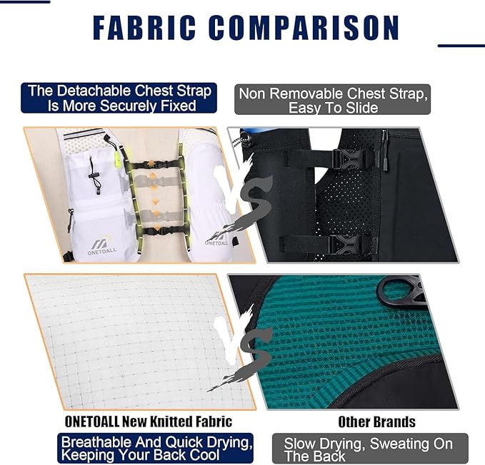 Running Vest for Women & Men, Lightweight 150g Hydration Backpack, 6L Pack for Trail Running, Marathon, Hiking, Cycling, Jogging, Adjustable Fit