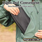 Baiao Camping Stool, Portable Folding Stool with Carry Bag, 13Inch Aluminum Alloy Bracket, 1.5lbs Lightweight, for Travel, Hiking, BBQ, Fishing, Beach(Black)