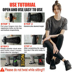 2PCS Upgraded Collapsible Stool Thickened Set, Portable Stool Folding Stools, Foldable Chair for Camping Fishing Hiking BBQ and Outdoor Activities - Max 400lbs（Black）