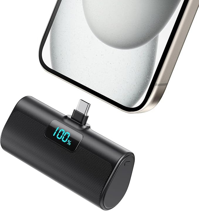 Mini Portable Charger for iPhone 17/16,Upgraded 5500mAh PD USB C Power Bank,Travel Essentials Pocket Phone Charger Battery Pack for iPhone 17/17 Pro Max/16/16 Pro/15 Series,Samsung Galaxy Android etc