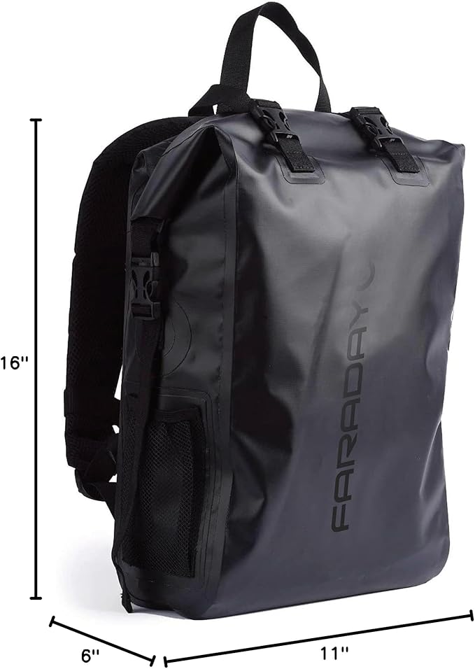 Waterproof Faraday DRY Bag - 17L Backpack - Fast, Easy Access for Device Shielding - Protect Data and Devices From Hacking, Tracking, EMP