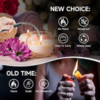 2 Pack Electric Candle Lighter Flameless Arc Windproof Flexible Long Neck USB Rechargeable Lighter Matches for BBQ Grill Fireworks Camping.(Black)