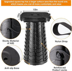 2 Pack Collapsible Stool with Soft Removable Cushion & Waterproof Carry Bag - Lightweight Folding Stool, 485lbs Capacity, Portable for Adults, Camping, Fishing, Hiking, Outdoor, Travel