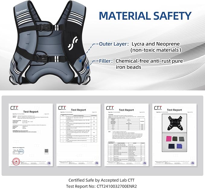 Sportneer Weighted Vest for Women Men: 8lbs/12lbs/15lbs/20lbs/25lbs Weight Vest with Detachable Phone Pouch Rucking Vest for Women Walking Strength Training Muscle Building Weight Loss