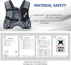 Sportneer Weighted Vest for Women Men: 8lbs/12lbs/15lbs/20lbs/25lbs Weight Vest with Detachable Phone Pouch Rucking Vest for Women Walking Strength Training Muscle Building Weight Loss