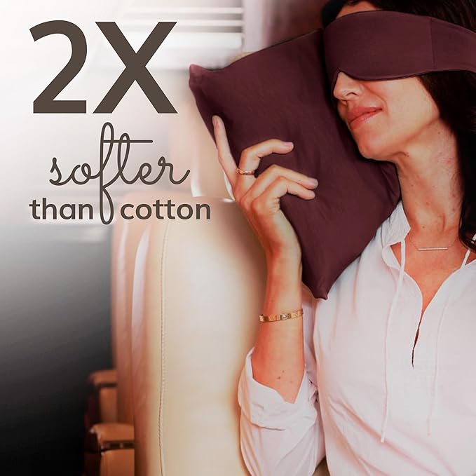 Happyluxe Odyssey Travel Pillow for Long Flights - Soft, Small, Alternative to Down and Memory Foam. 17 x 13in - Made in The USA, Cabernet Red Airplane Pillow for Adults Sleeping, Camping or Nap